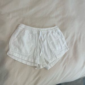 White Linen Shorts